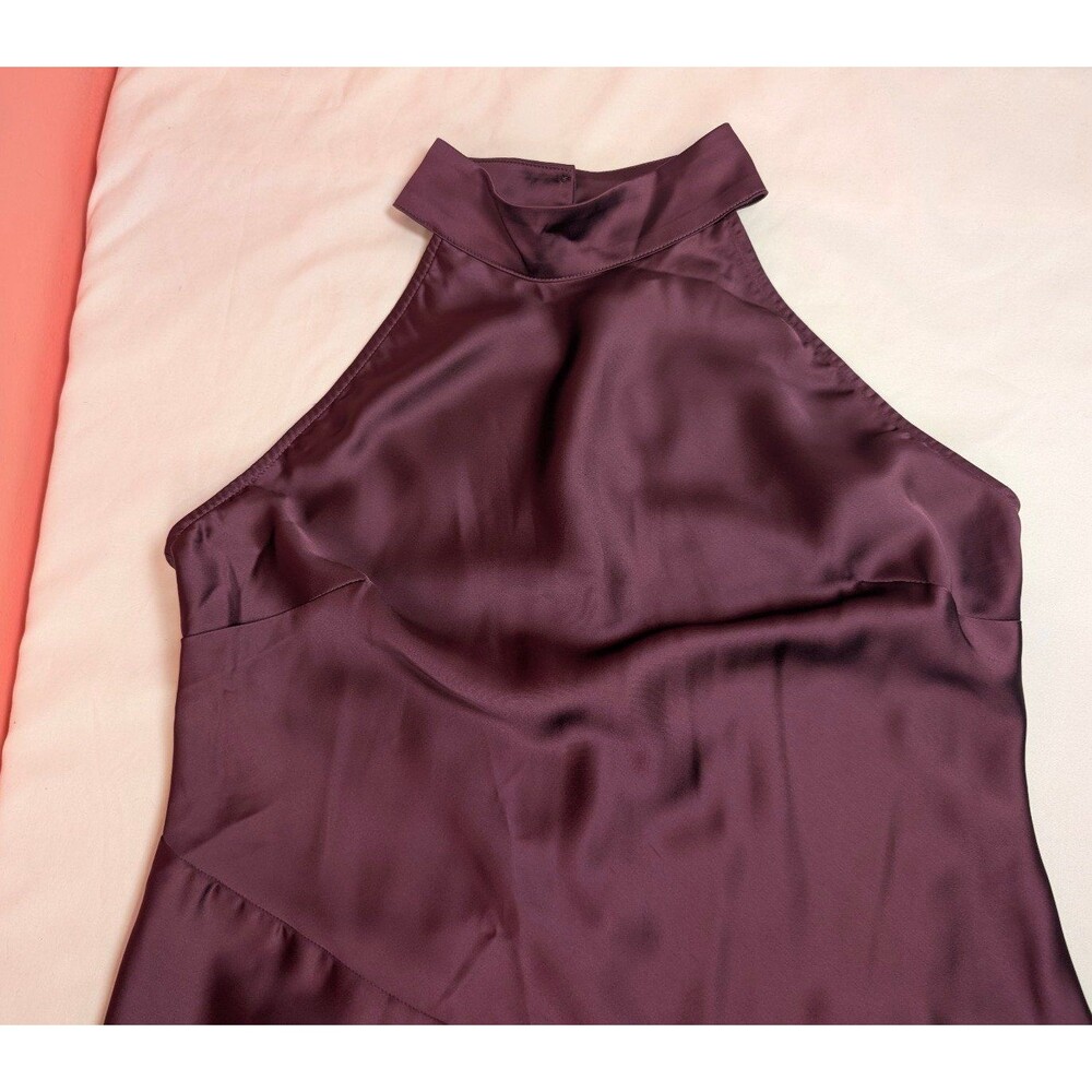 Women's A New Day Midi A-Line Sleeveless Dress Wine Red Medium - Picture 6 of 10